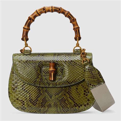 gucci python green bag